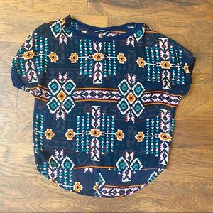 BOGO 🟧 Tribal Aztec Print Blouse